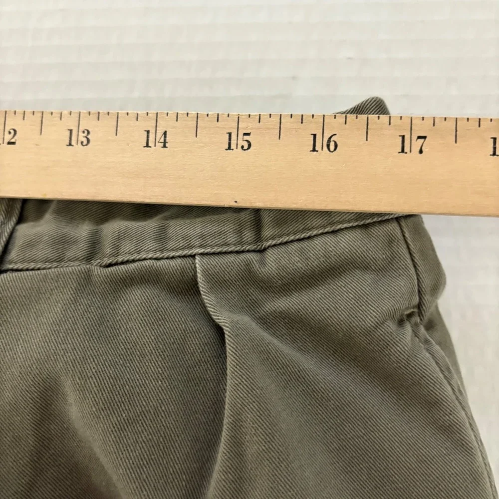 VTG Polo Ralph Lauren Andrew Pant Chinos Men 33x30 Olive Green Pleated Classic
